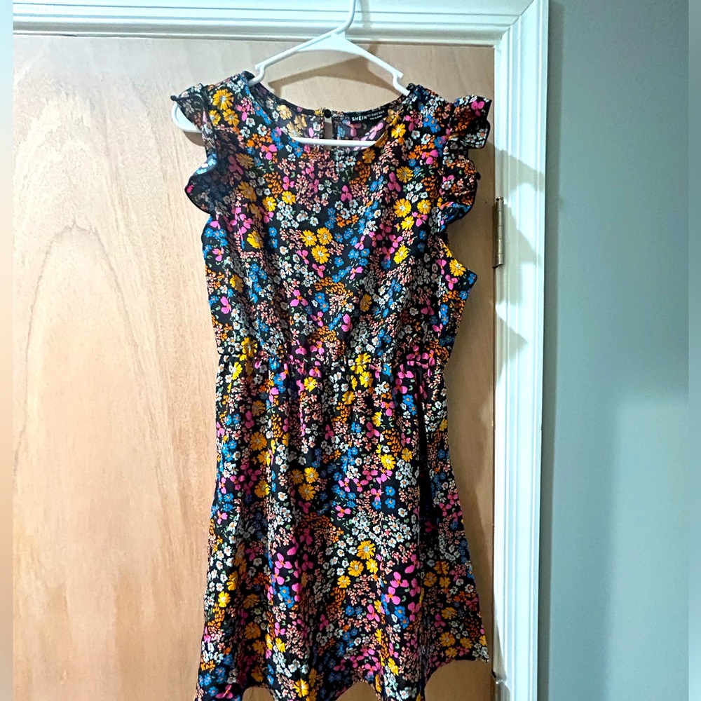 Like New Shein Dress with Flutter Sleeve